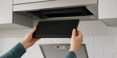 How do you replace a cooker hood filter?